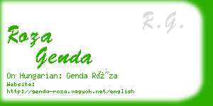 roza genda business card